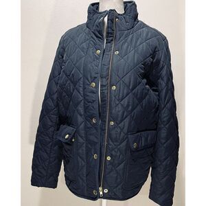 J. crew quilted jacket classic front pockets winter casual outdoors women's M